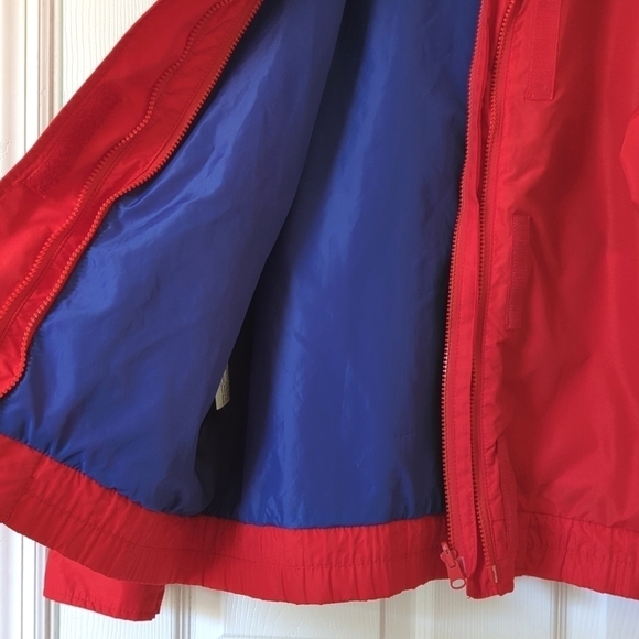 Columbia 90's Vintage Bugaboo Nylon Full Zip Winter Ski Shell Jacket Red Blue L - Picture 9 of 16
